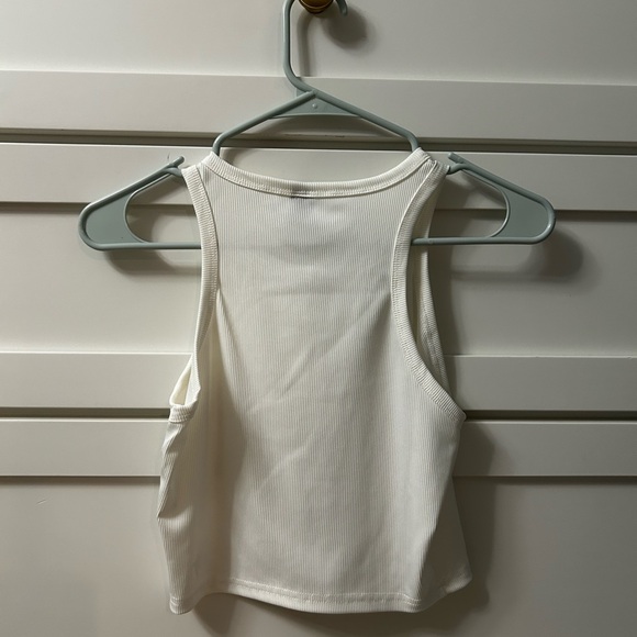 White Ribbed Tank Top - Picture 3 of 3